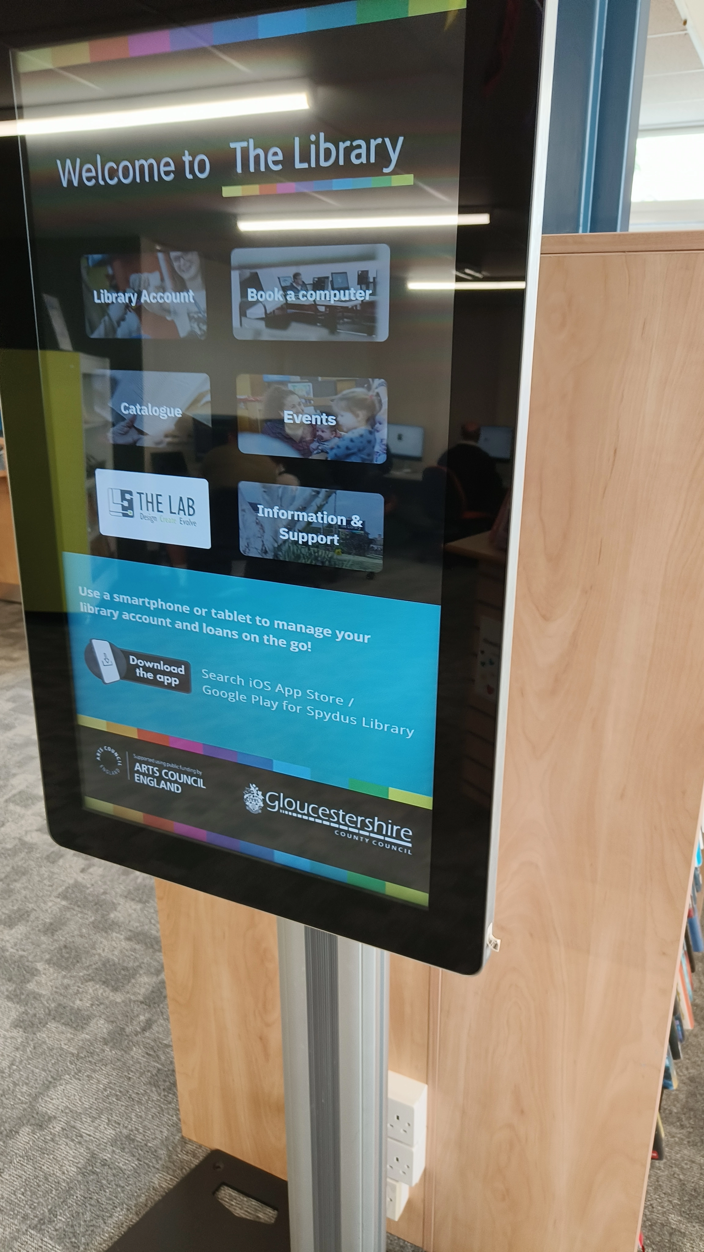 Hucclecote Library touchscreen installation