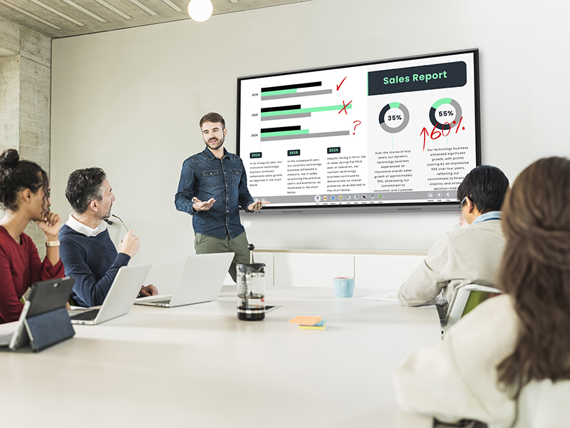 Interactive digital whiteboard