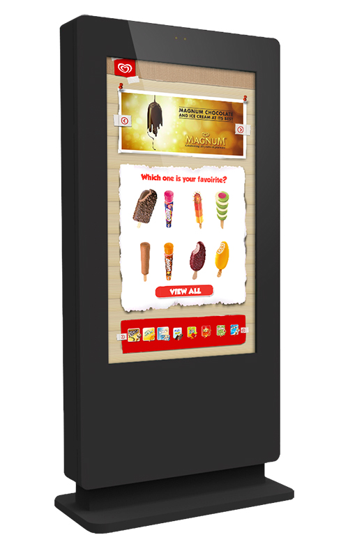 Outdoor freestanding digital poster
