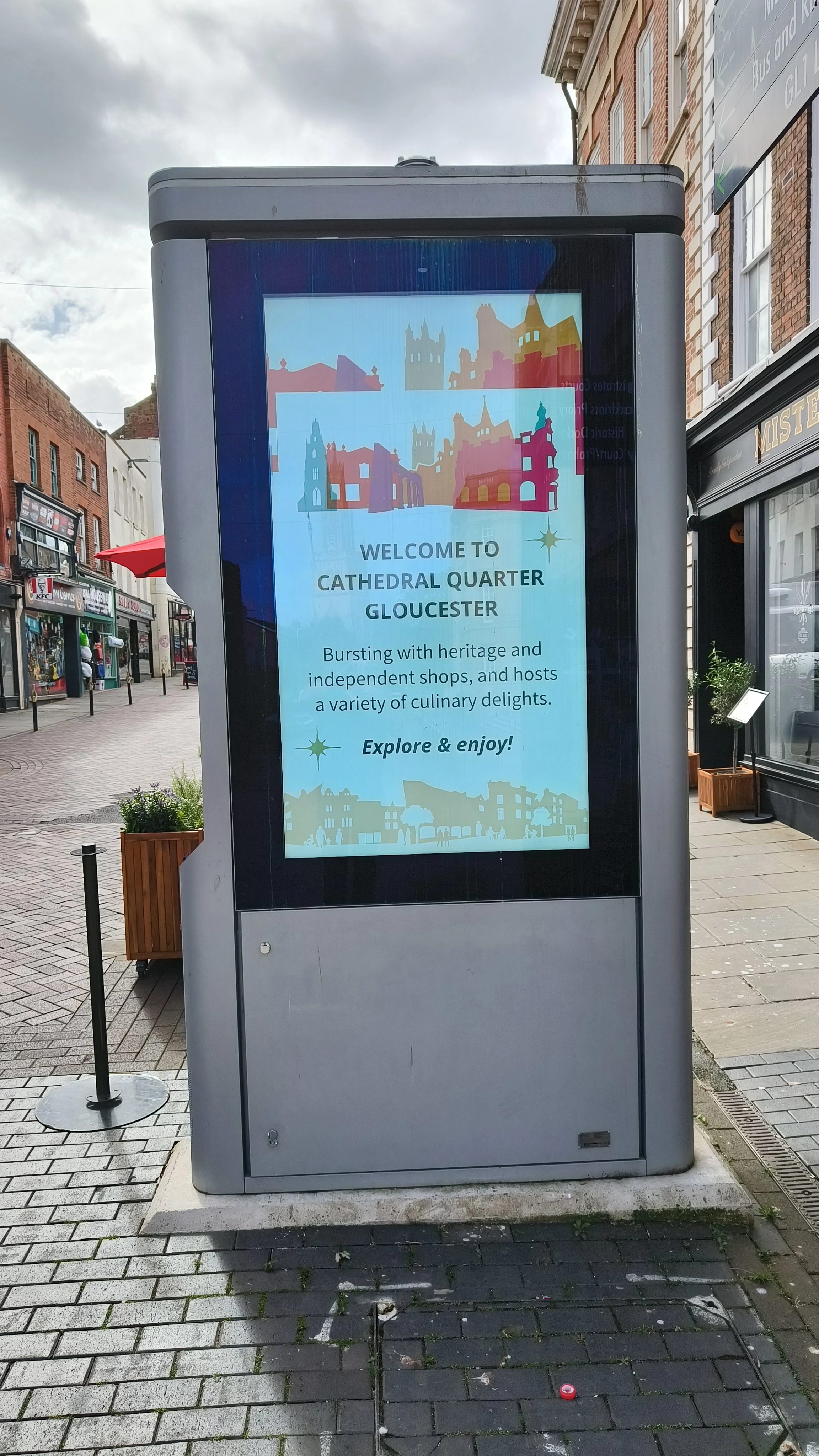 Outdoor digital signage at Gloucester Docks